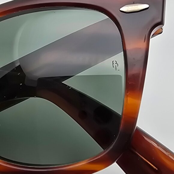 Ray-Ban B&L L2053 Wayfarer Tortoise Frame G-15 Green Glass Lens Sunglasses 50-24 - Picture 13 of 16